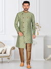 Light Green Rangbaaz Vol 20 Designer function wear Stylish Santton Silk Readymade Mens Kurta Payjama Collection 2022